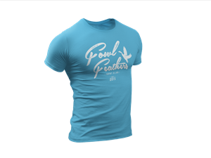 Picture of Fowl Feathers Anvil Tri-Blend T-Shirt - Heather Caribbean Blue